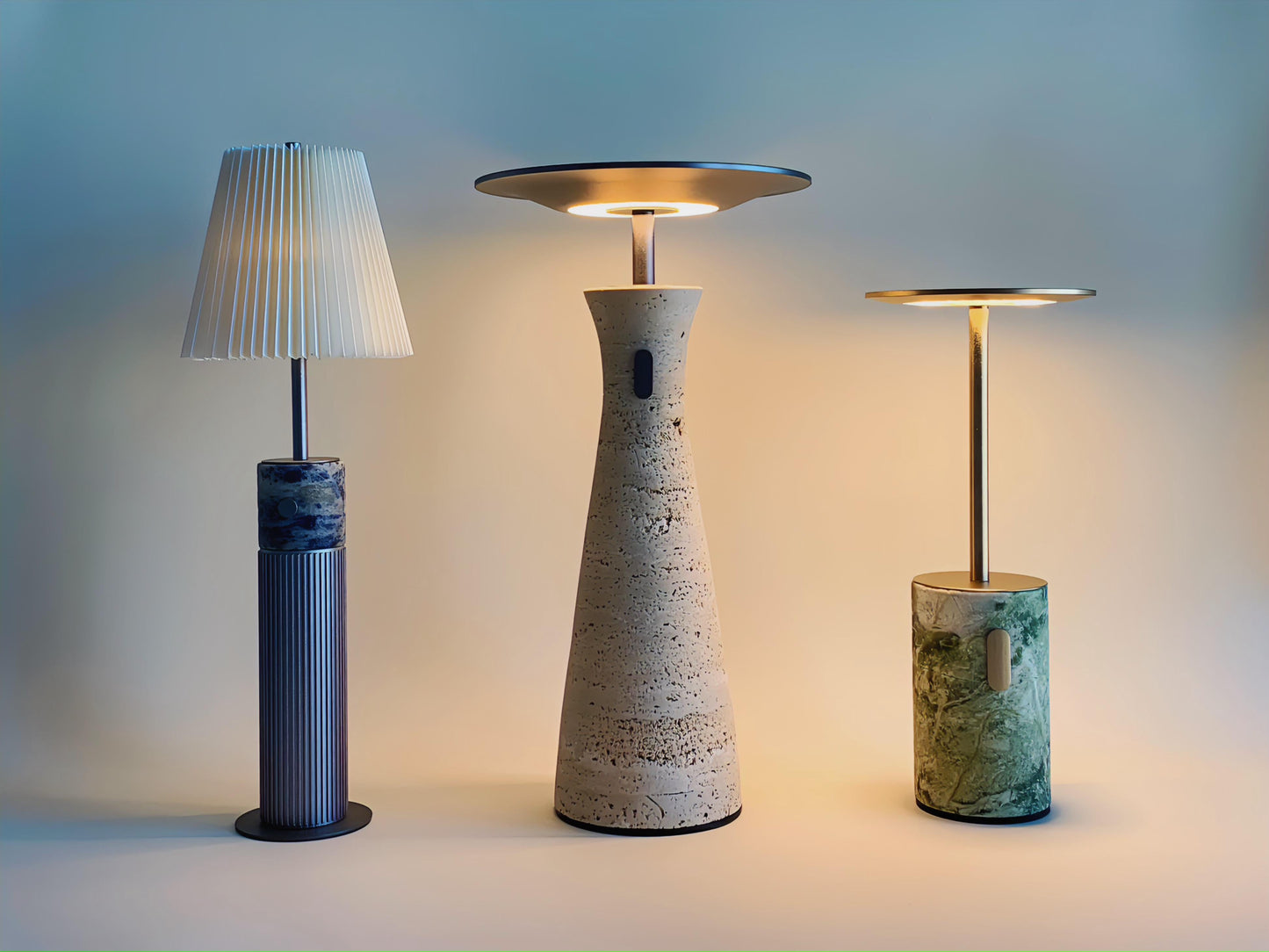 Table Lamps For Bedroom | Marble And Brass Table Lamp | Blue Table Lamp